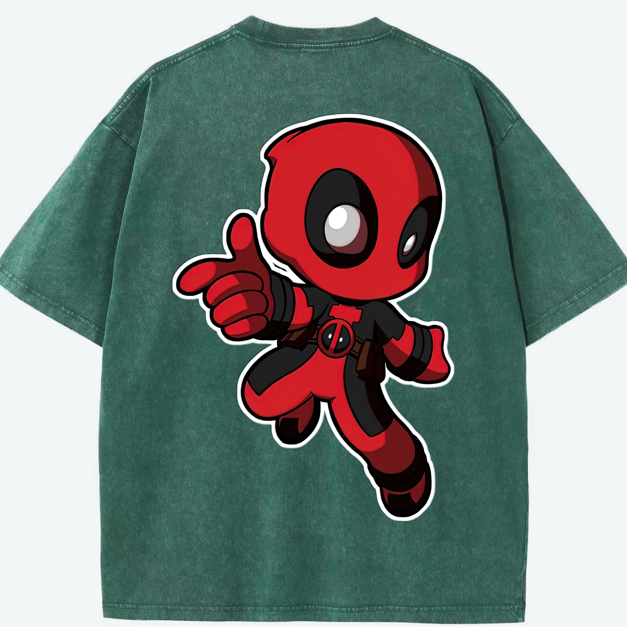 （画像用） Deadpool デッドプール 綿100% ヴィンテージ風 半袖Tシャツ（背面プリント）